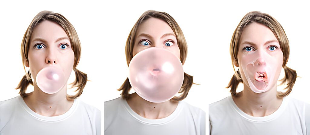 'how to blow a bubble with gum