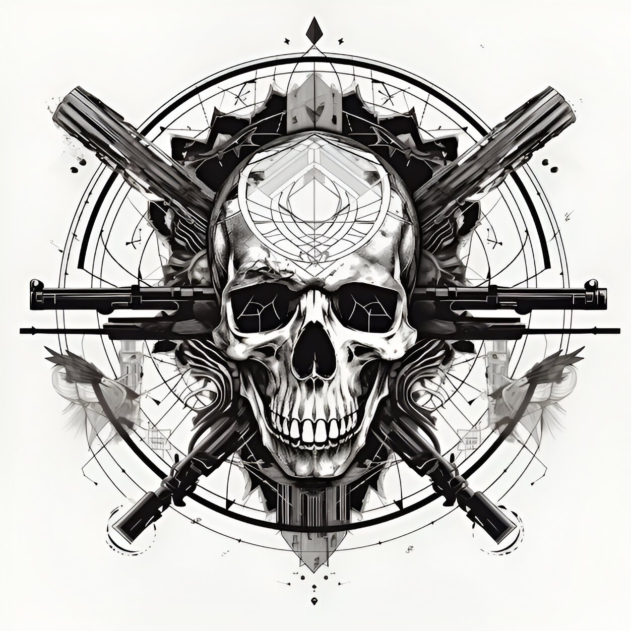 free SVG skull and caliper